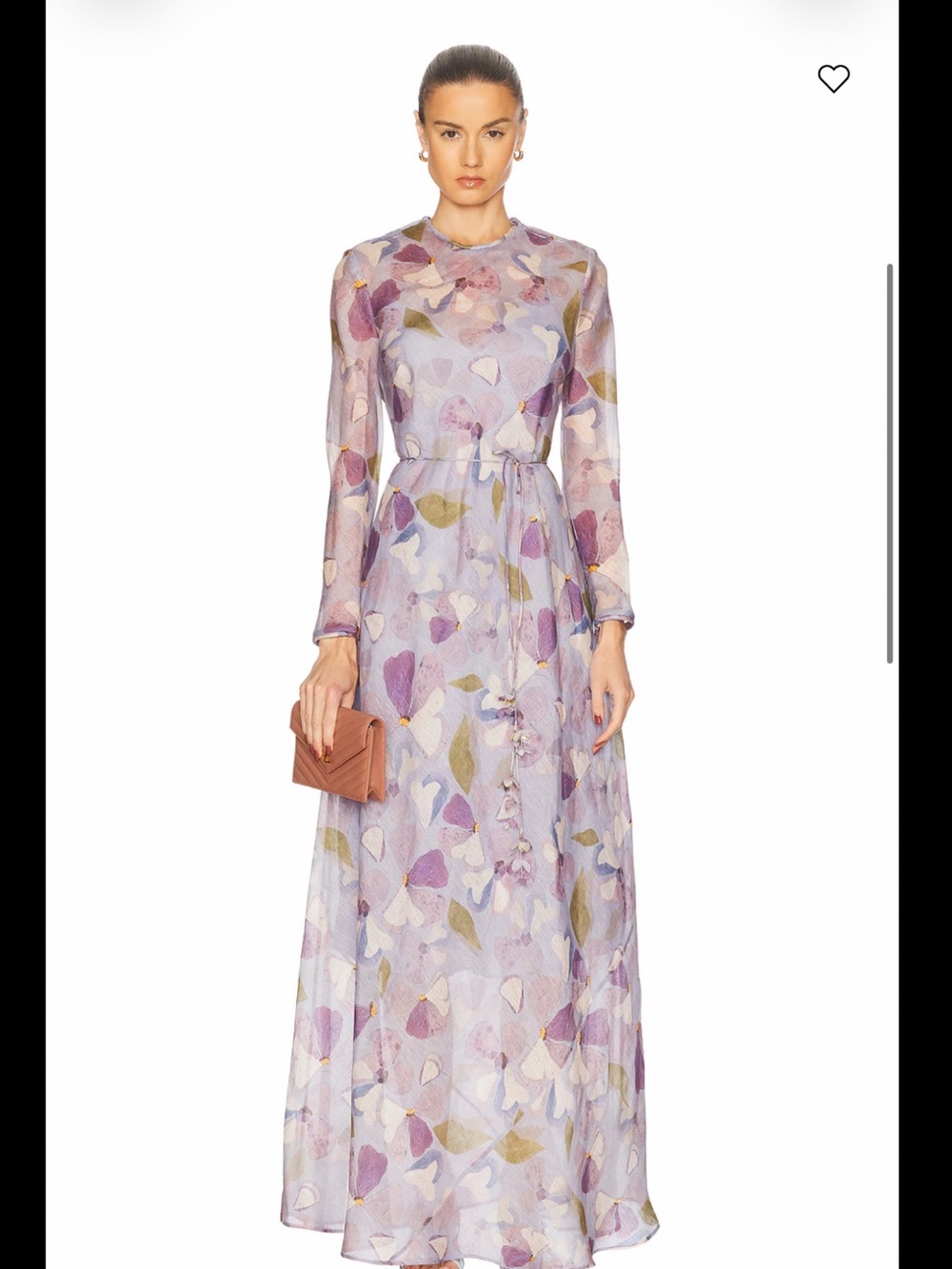 Zimmermann Lilac Floral Long-Sleeve Maxi Dress